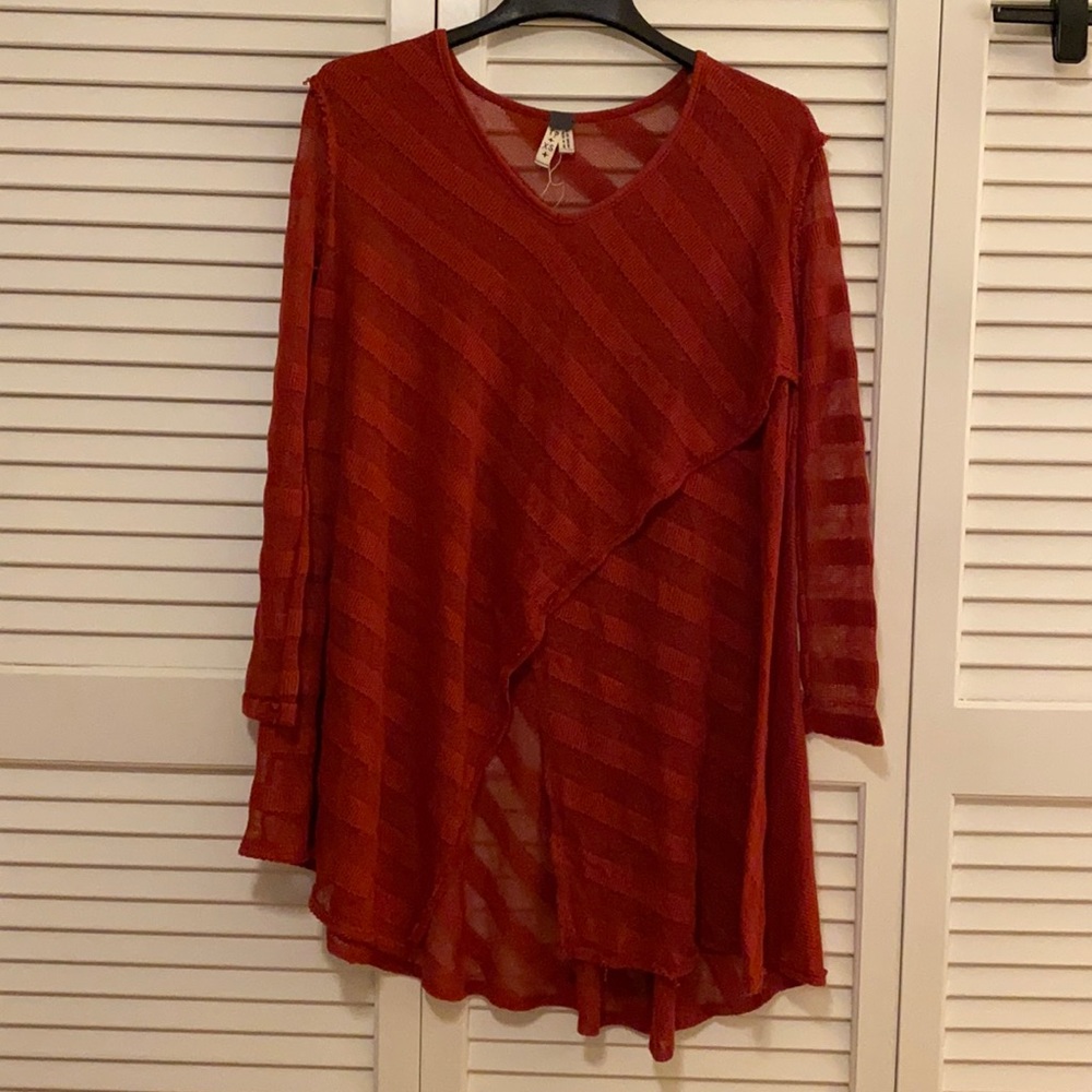 We The Free distressed orange tunic